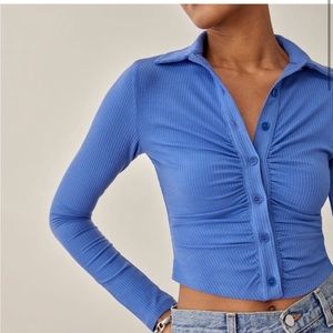 Reformation Elin Top Size Medium Color Dusk Blue